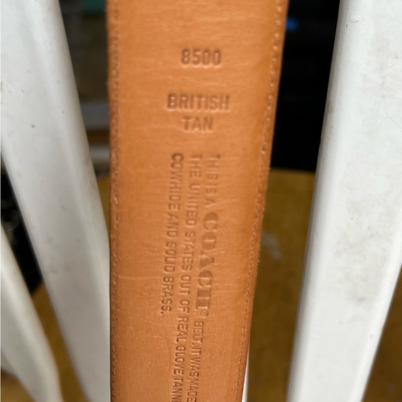 Coach leather belt Woman’s medium British tan - Picture 4 of 9